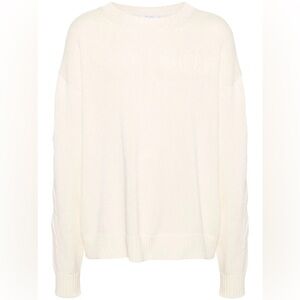 Off-White Crewneck Diagonal Stripe Jumper Beige Men’s Size Large